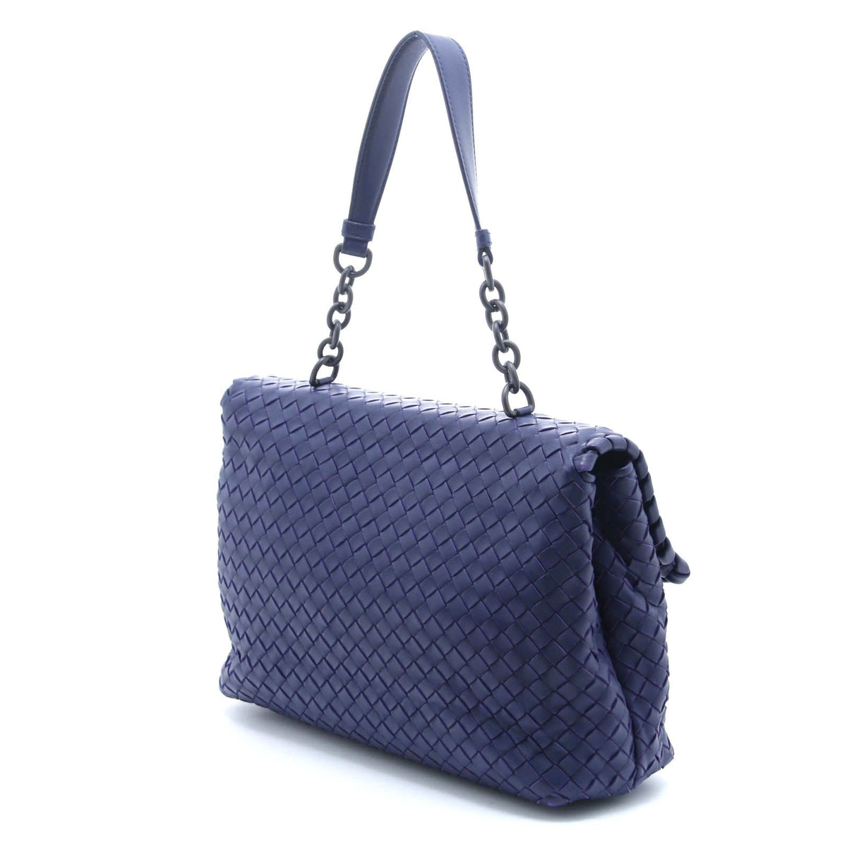 Bottega Veneta Intrecciato Purple Leather Handbag — view 2