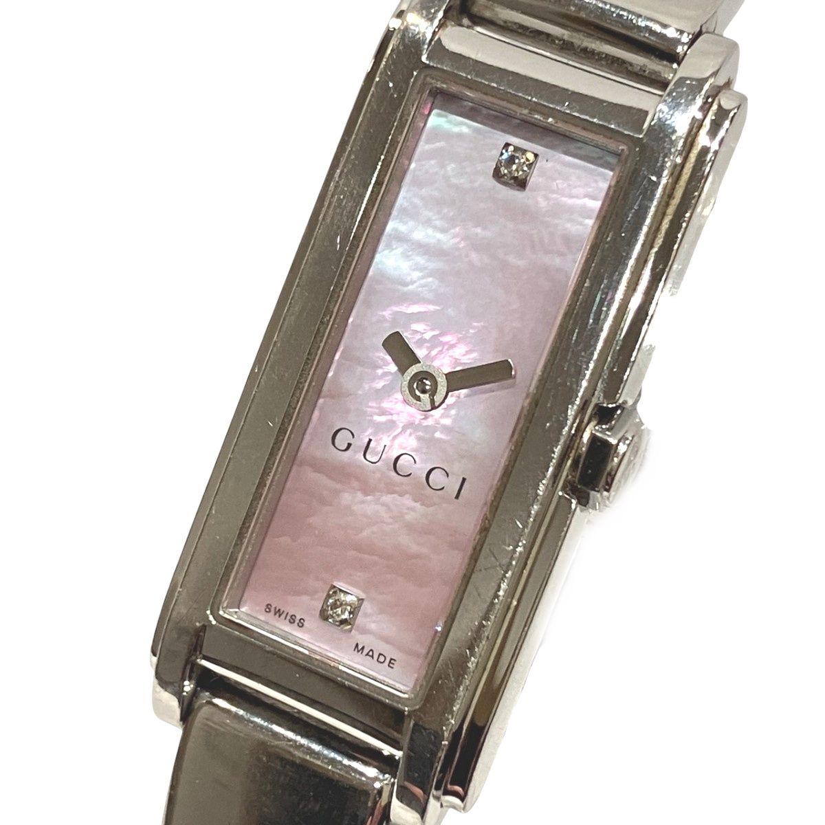 Gucci Bangle Watch SS Quartz Pink Shell Dial — view 4