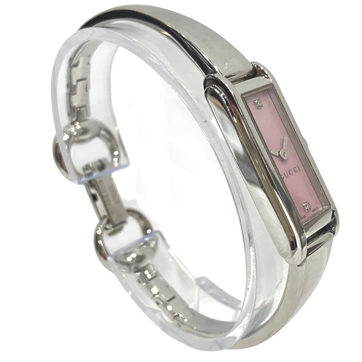 Gucci Bangle Watch SS Quartz Pink Shell Dial — view 3
