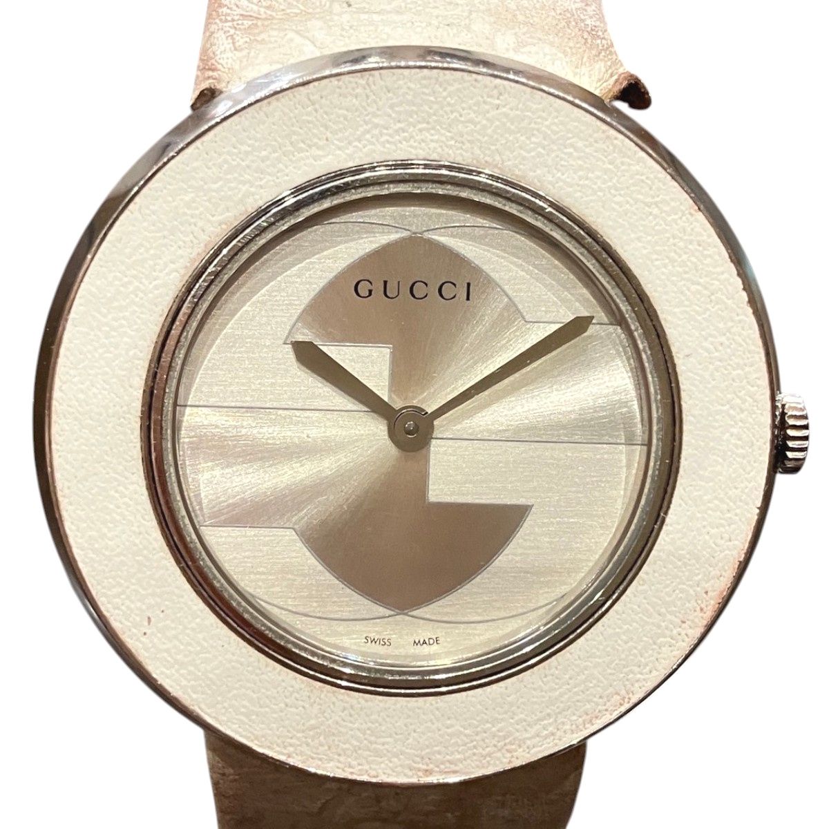 Gucci Uplay Watch SS Quartz Silver Dial 129.4
