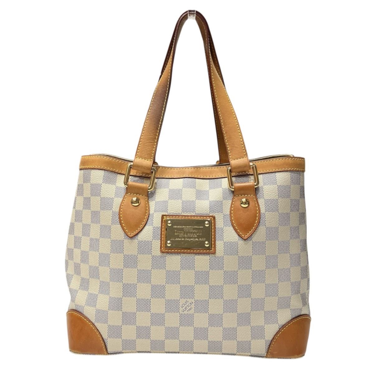 Louis Vuitton Hampstead PM Damier Azur Shoulder Bag Canvas