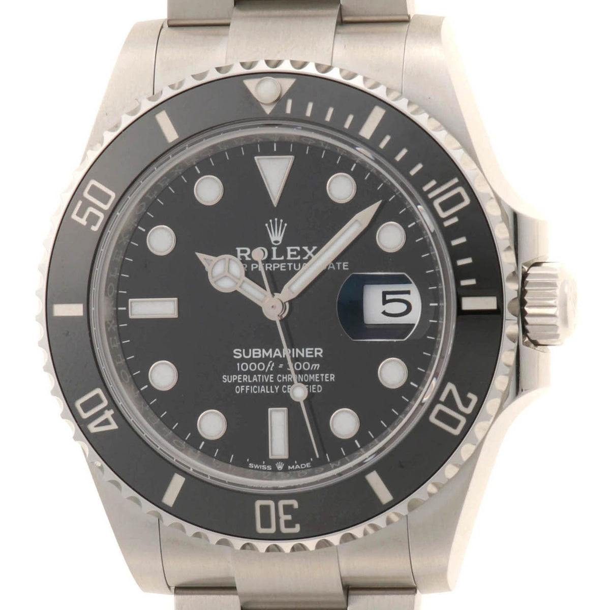 Rolex Submariner Black Bezel Watch Stainless Steel Automatic