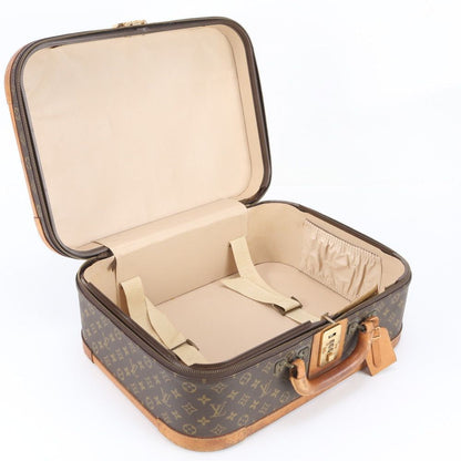 Louis Vuitton Monogram Stratos 50 Leather Trunk Hard Case Boston Bag — view 7