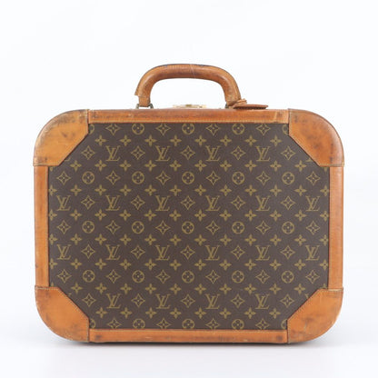 Louis Vuitton Monogram Stratos 50 Leather Trunk Hard Case Boston Bag