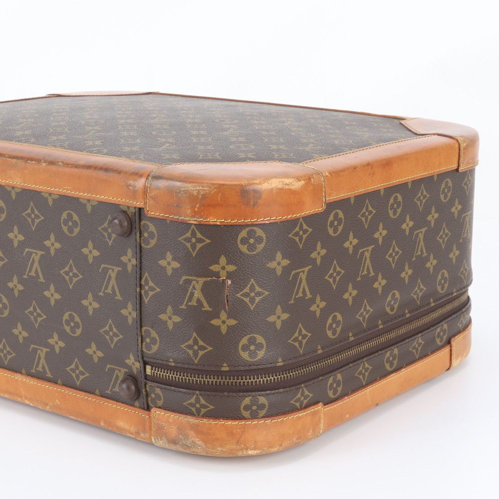 Louis Vuitton Monogram Stratos 50 Leather Trunk Hard Case Boston Bag — view 4