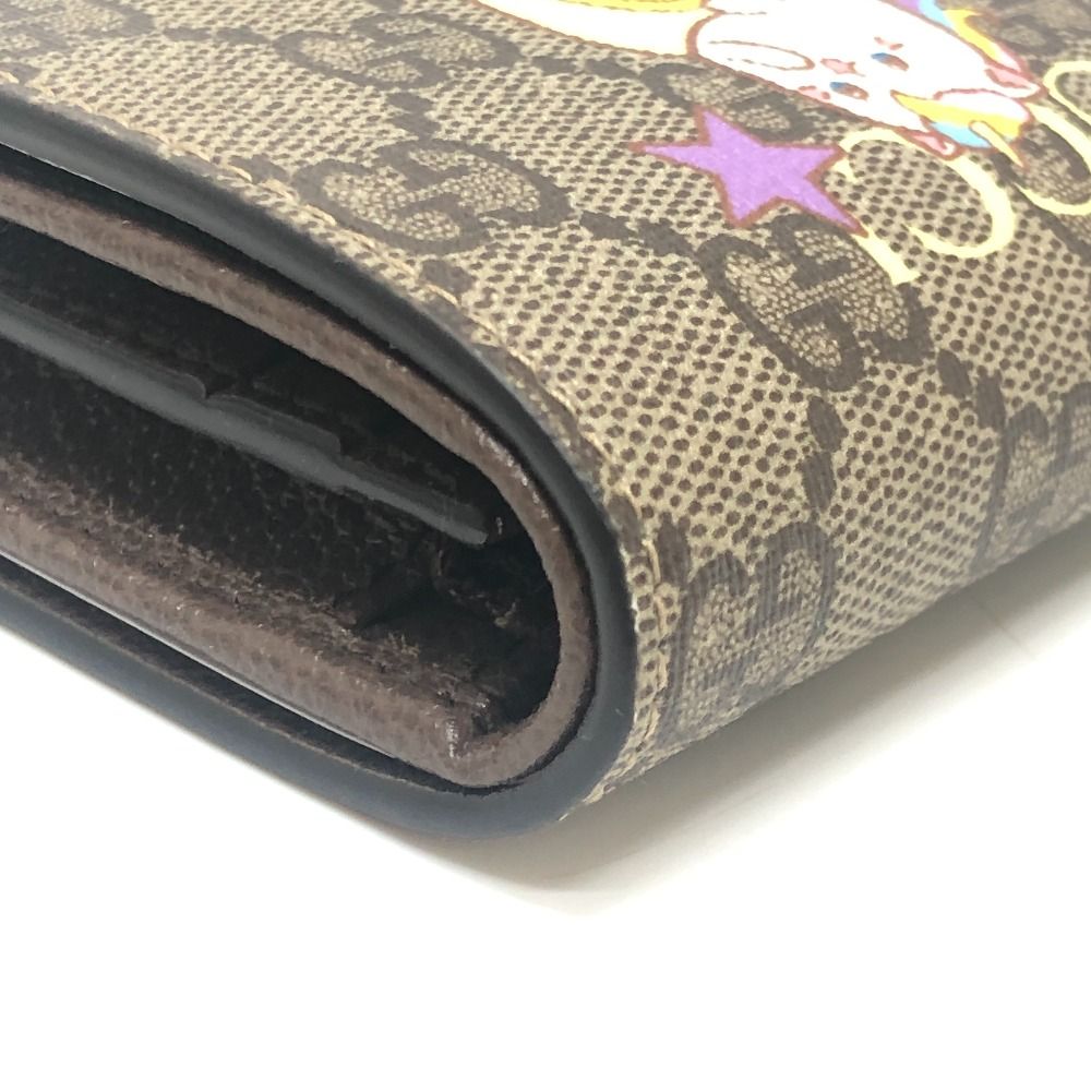 Gucci Bifold Wallet Bananya Collaboration GG Supreme Canvas Brown — view 7