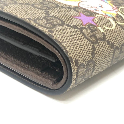 Gucci Bifold Wallet Bananya Collaboration GG Supreme Canvas Brown — view 7