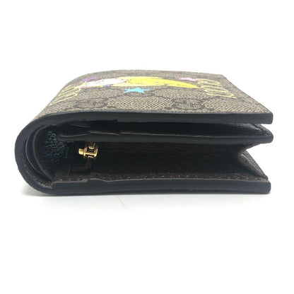 Gucci Bifold Wallet Bananya Collaboration GG Supreme Canvas Brown — view 3