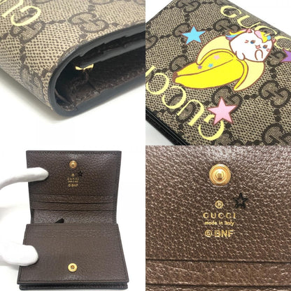 Gucci Bifold Wallet Bananya Collaboration GG Supreme Canvas Brown — view 8