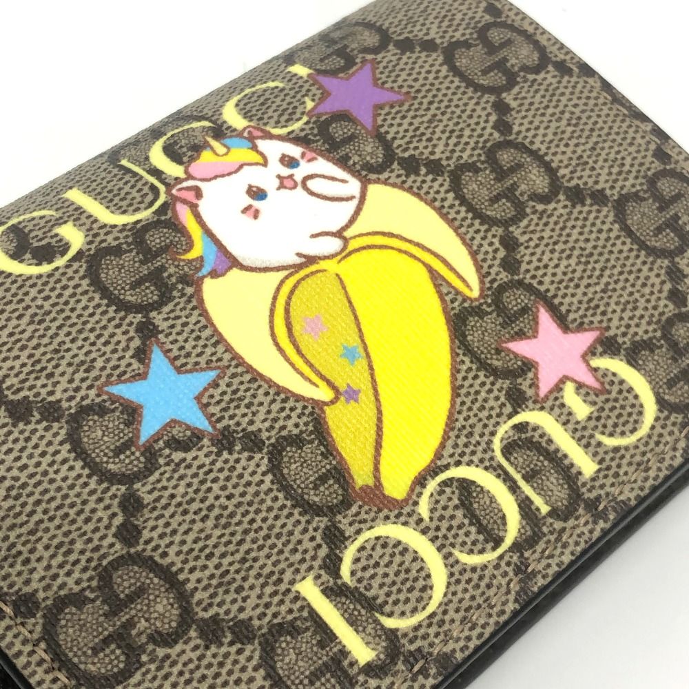 Gucci Bifold Wallet Bananya Collaboration GG Supreme Canvas Brown — view 7