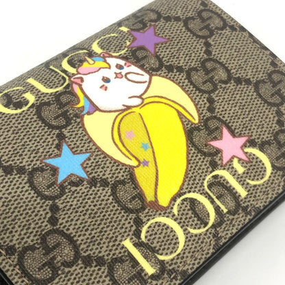 Gucci Bifold Wallet Bananya Collaboration GG Supreme Canvas Brown — view 7