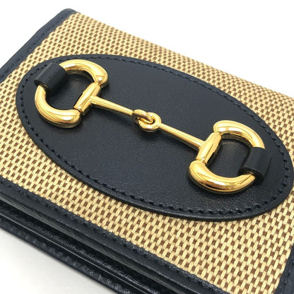 Gucci Bifold Wallet Horsebit Canvas Leather Brown — view 7