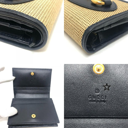 Gucci Bifold Wallet Horsebit Canvas Leather Brown — view 8