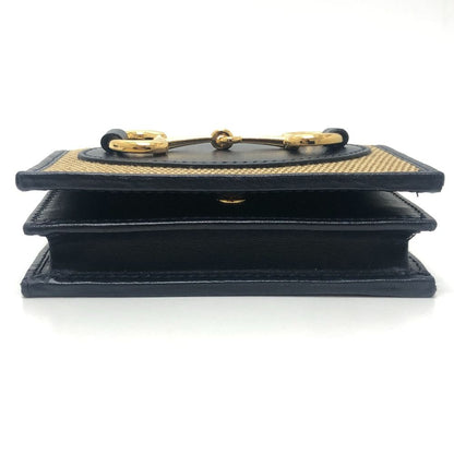 Gucci Bifold Wallet Horsebit Canvas Leather Brown — view 5