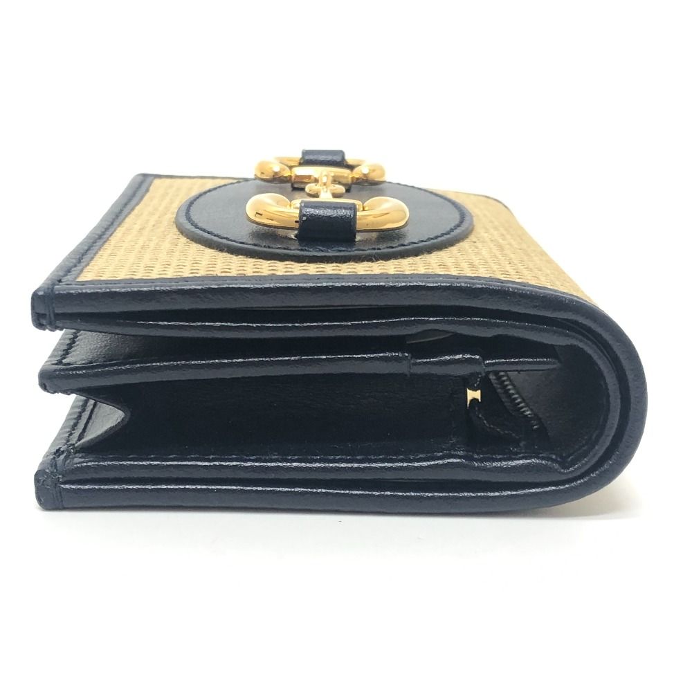Gucci Bifold Wallet Horsebit Canvas Leather Brown — view 3