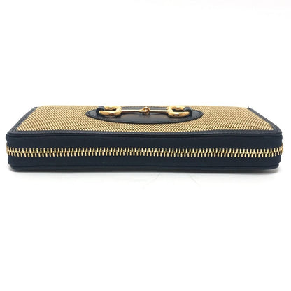 Gucci Wallet Horsebit Canvas Leather Brown — view 6