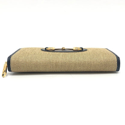Gucci Wallet Horsebit Canvas Leather Brown — view 5