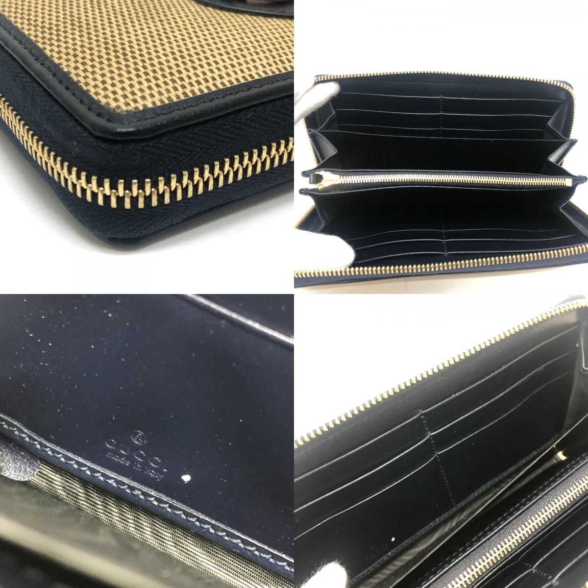Gucci Wallet Horsebit Canvas Leather Brown — view 8