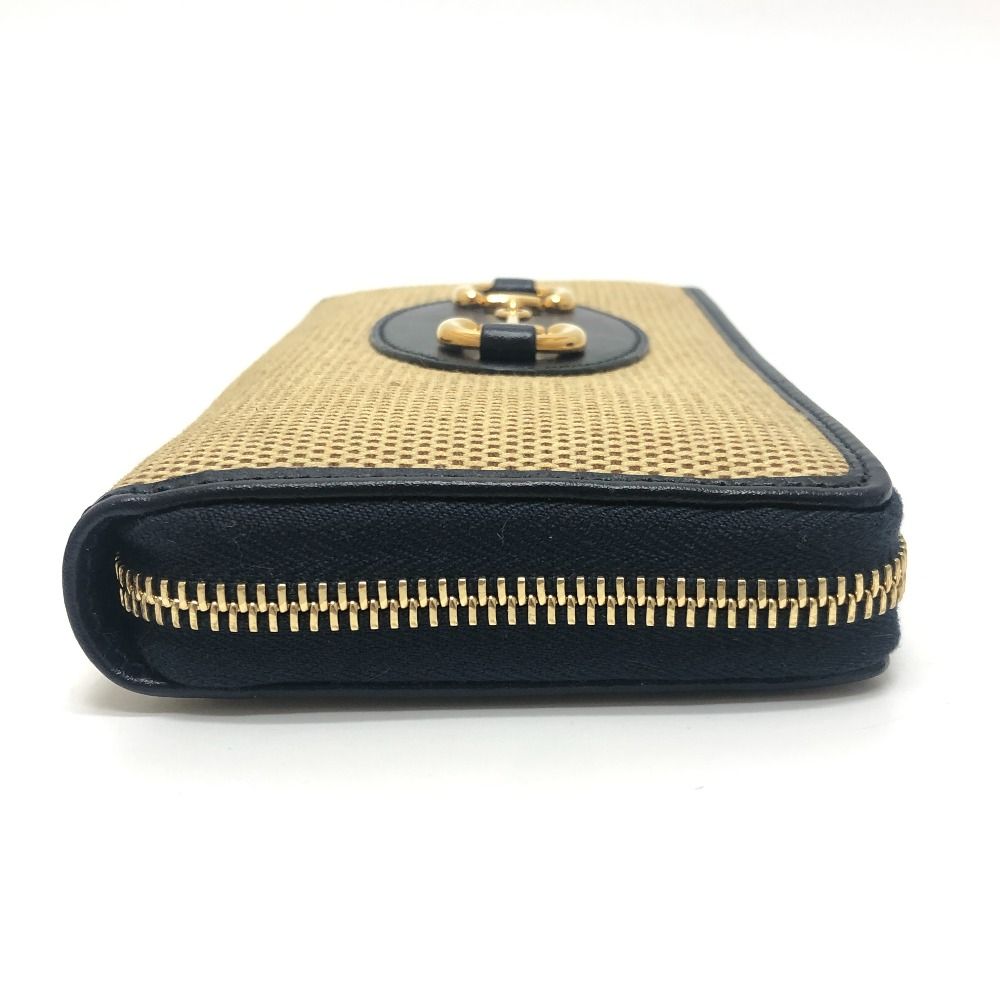 Gucci Wallet Horsebit Canvas Leather Brown — view 3