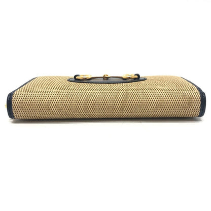 Gucci Wallet Horsebit Canvas Leather Brown — view 6