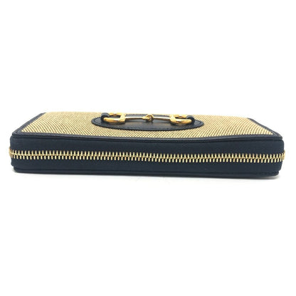 Gucci Wallet Horsebit Canvas Leather Brown — view 6