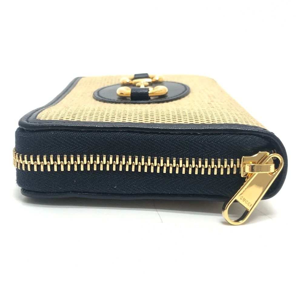 Gucci Wallet Horsebit Canvas Leather Brown — view 3