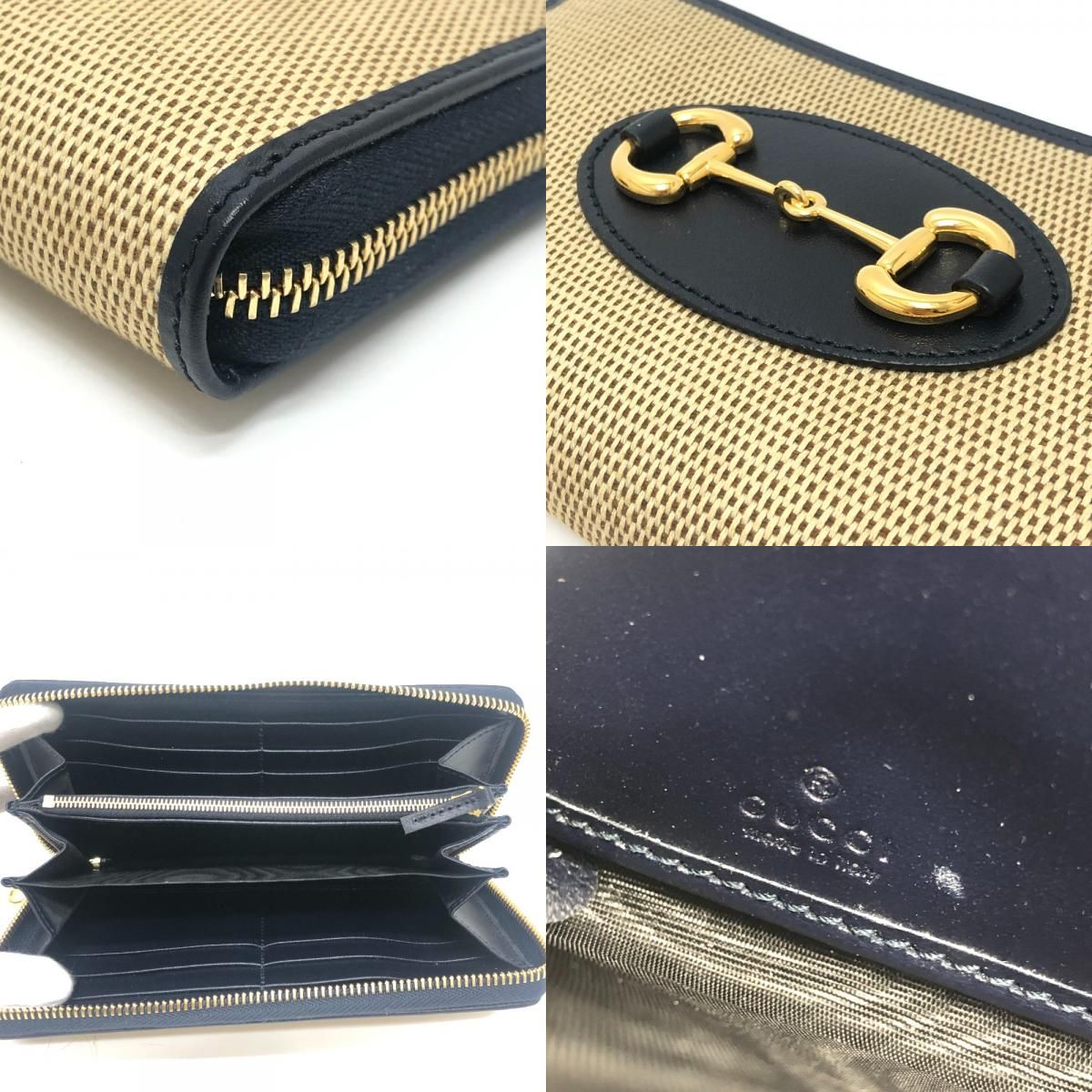 Gucci Wallet Horsebit Canvas Leather Brown — view 8