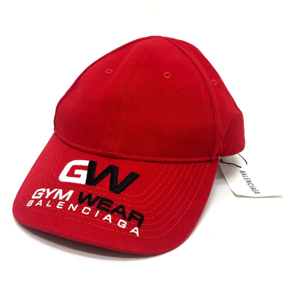 Balenciaga Cap Logo Embroidery Gym Wear Cap Cotton Red Hat