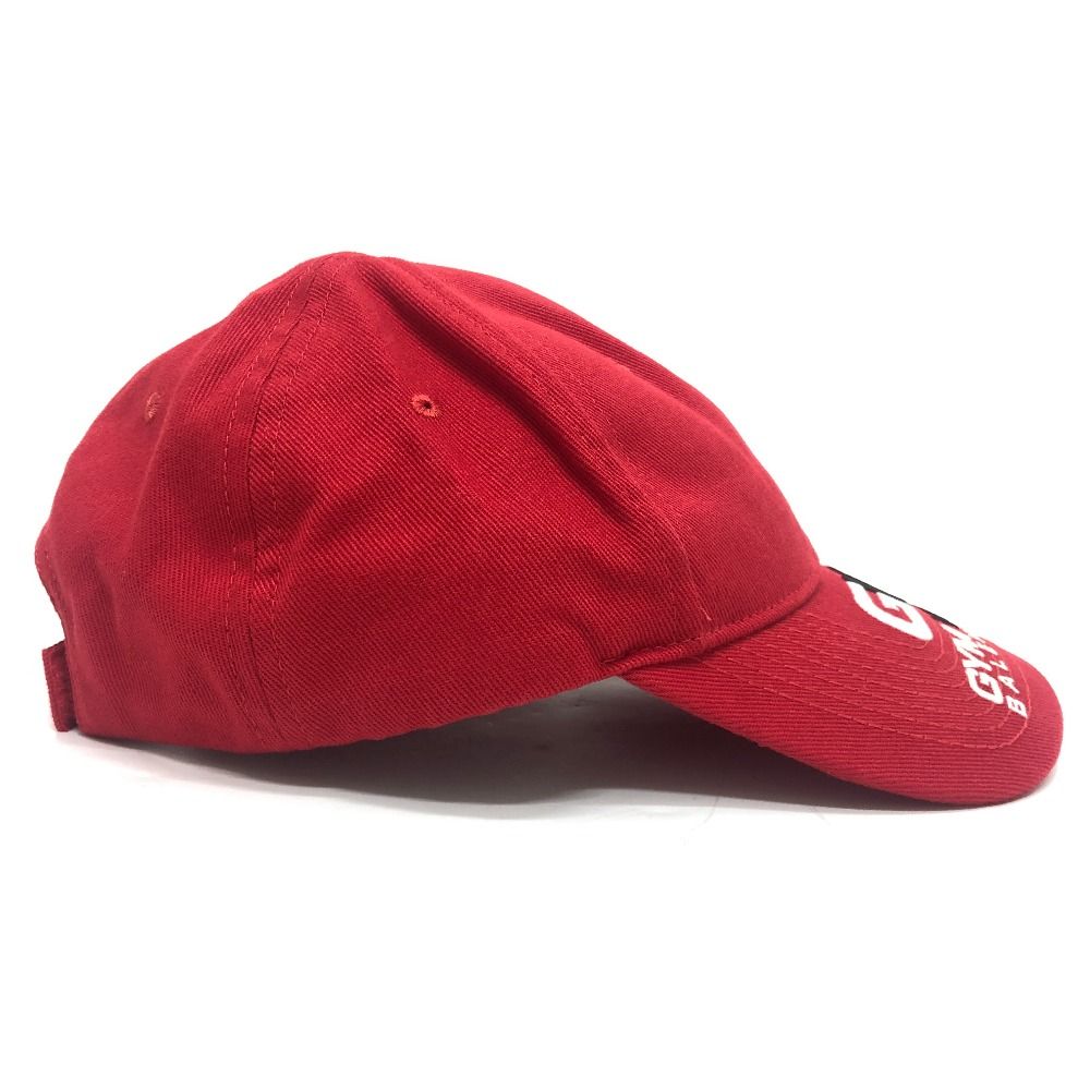 Balenciaga Cap Logo Embroidery Gym Wear Cap Cotton Red Hat — view 4