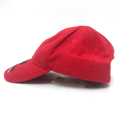 Balenciaga Cap Logo Embroidery Gym Wear Cap Cotton Red Hat — view 3