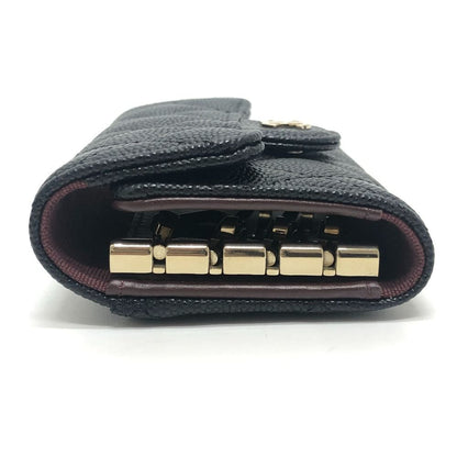 Chanel Key Case CC Mark Quilted Classic Caviar Leather Black Key Holder — view 3