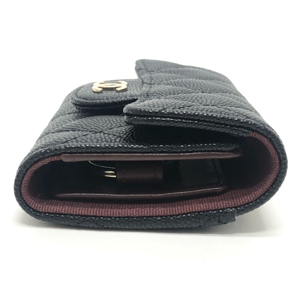 Chanel Key Case CC Mark Quilted Classic Caviar Leather Black Key Holder — view 4