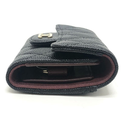 Chanel Key Case CC Mark Quilted Classic Caviar Leather Black Key Holder — view 4