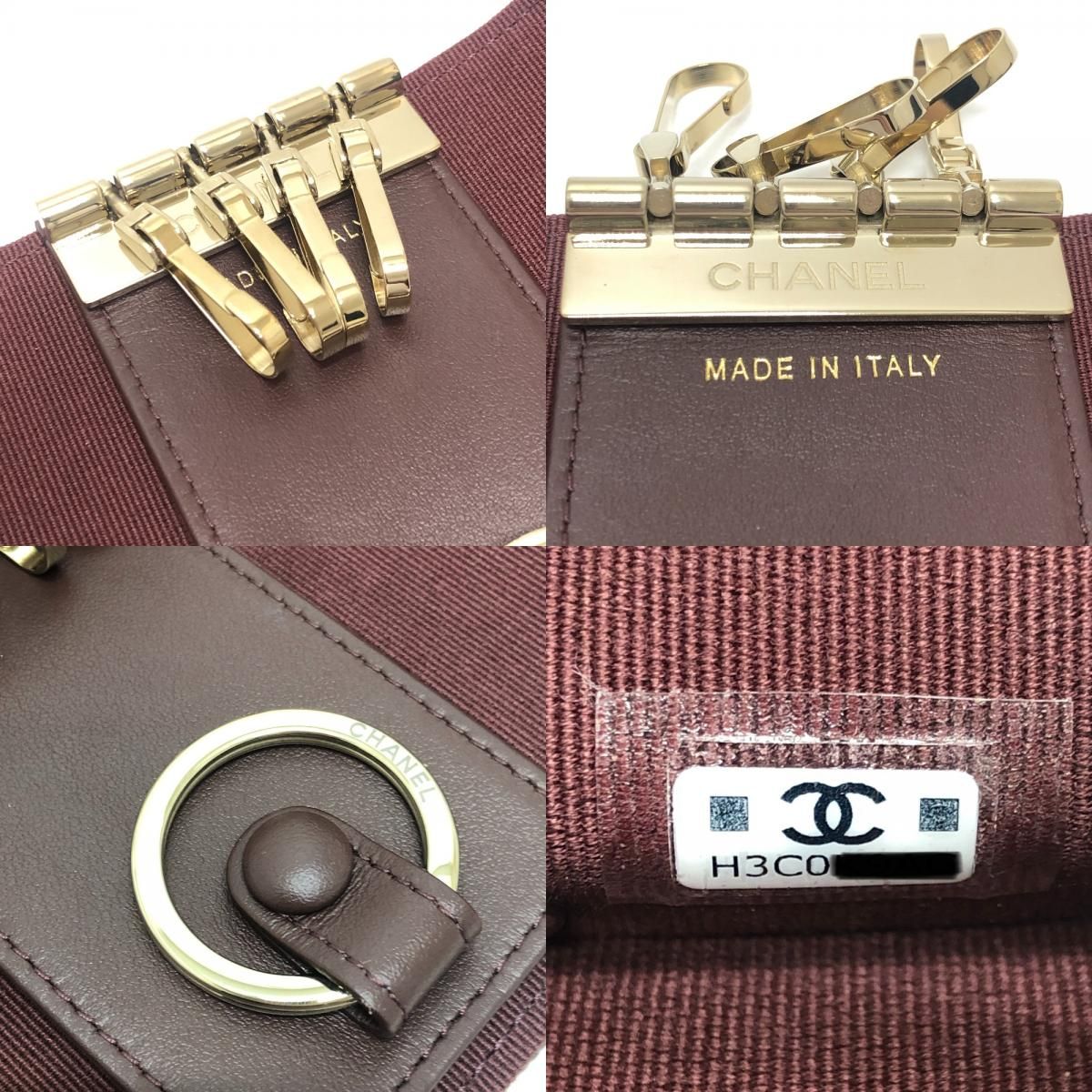 Chanel Key Case CC Mark Quilted Classic Caviar Leather Black Key Holder — view 8