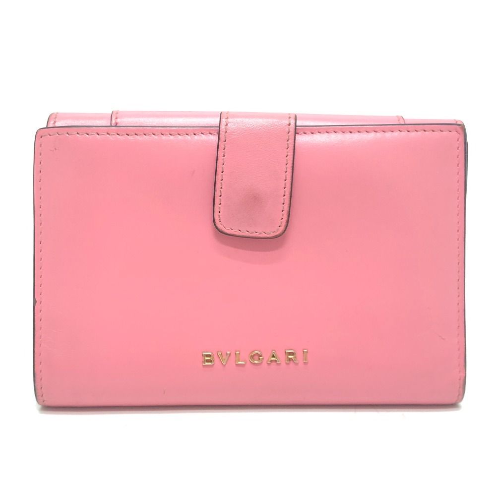 Bvlgari Bifold Wallet Serpenti Leather Pink — view 2