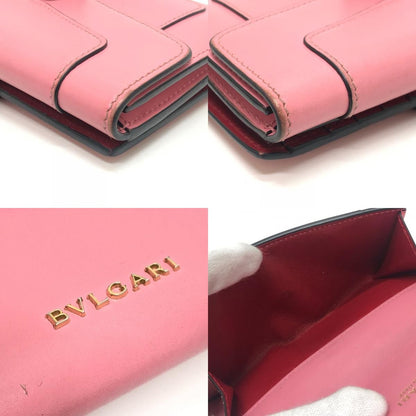 Bvlgari Bifold Wallet Serpenti Leather Pink — view 7