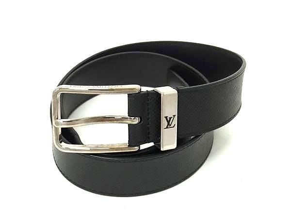 Louis Vuitton Belt Taiga Ceinture Pont Neuf Ardoise Silver