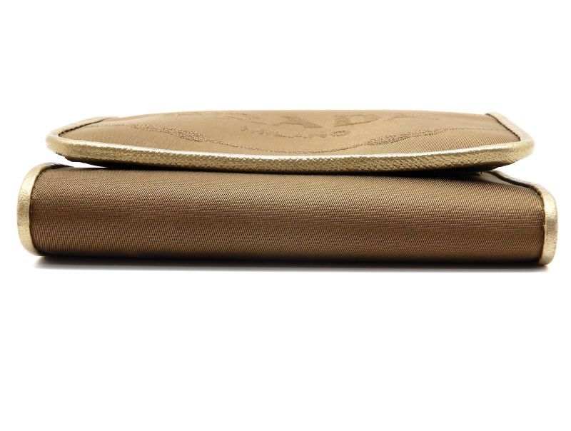 Prada Trifold Wallet Nylon Blanc Gold — view 3