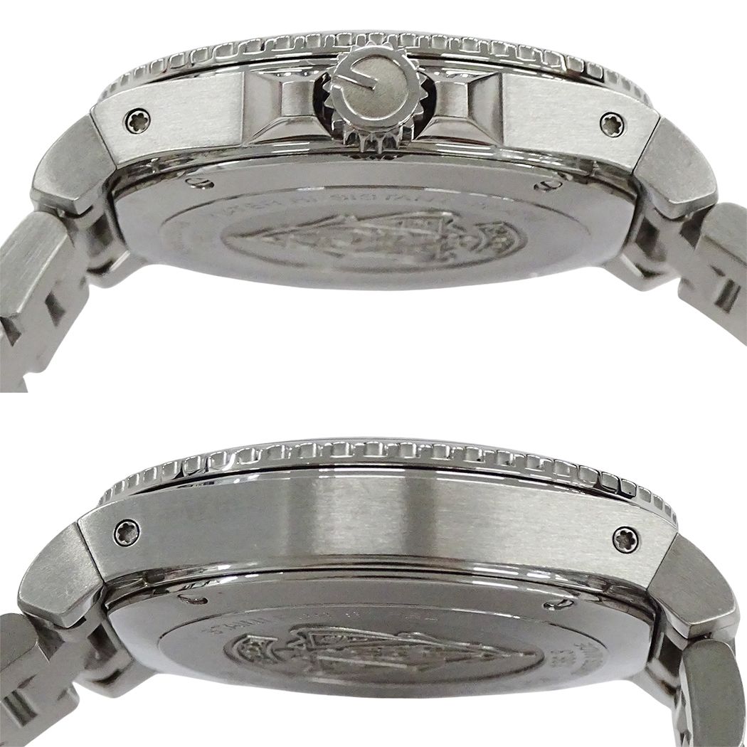 Gucci Clock Dive Date Quartz Stainless SS 136.3 Silver Black Watch — view 3
