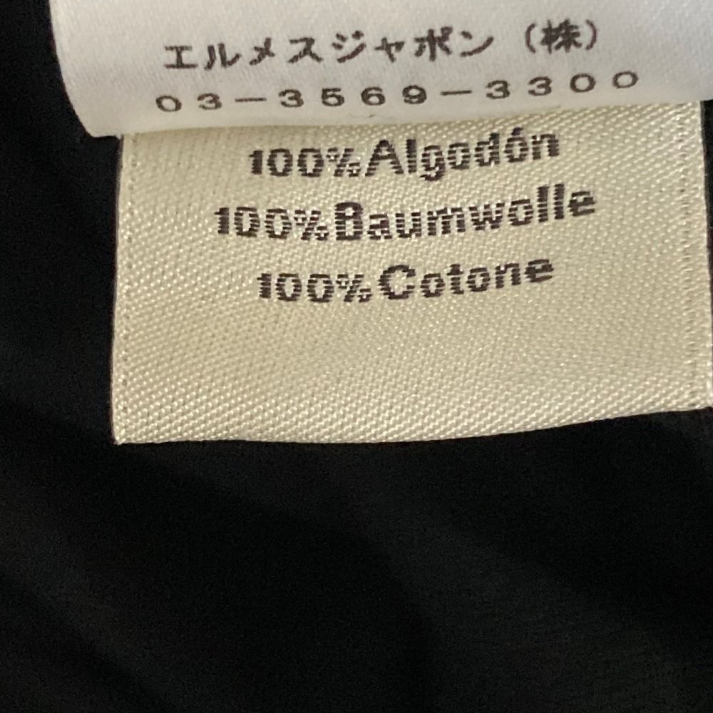 Hermes H Logo Embroidery Pique Short Sleeve T-Shirt Black Spring Summer XS — view 8