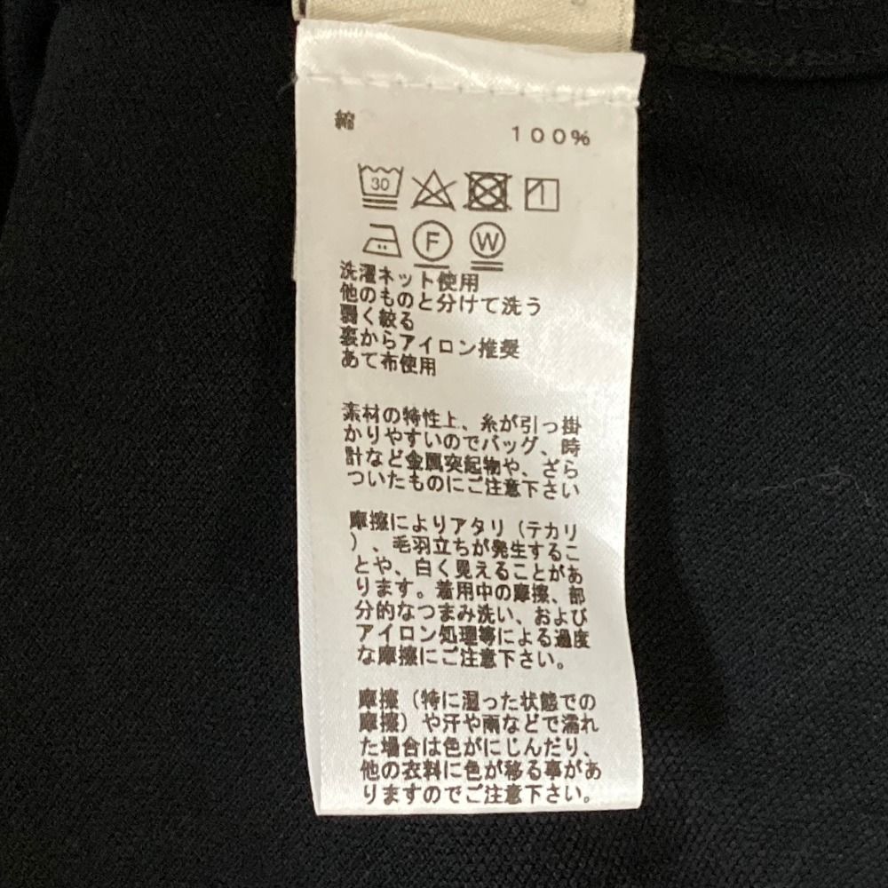 Hermes H Logo Embroidery Pique Short Sleeve T-Shirt Black Spring Summer XS — view 6