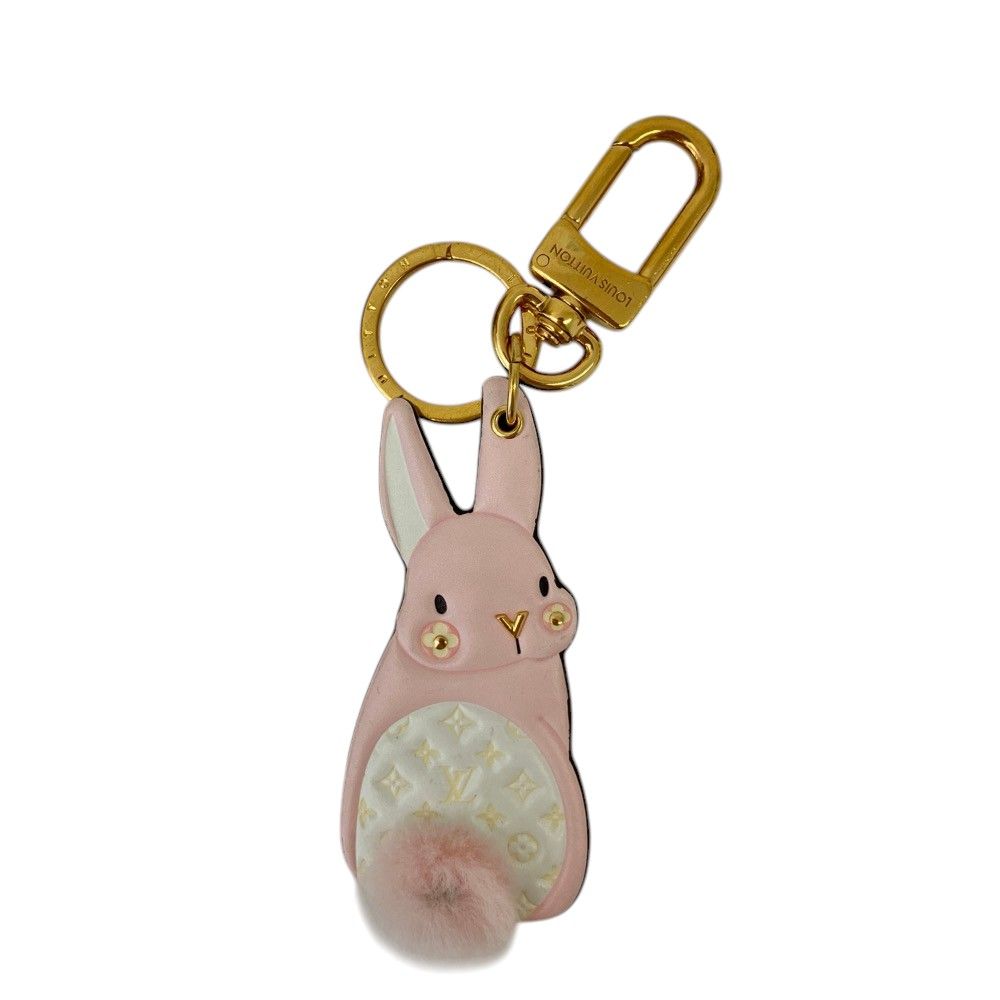 Louis Vuitton Porte Cles LV Bunny Monogram Key Ring Charm Pink Key Holder