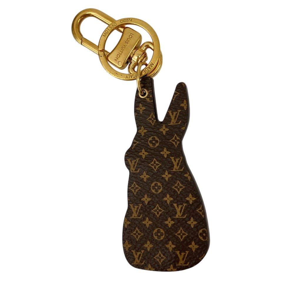 Louis Vuitton Porte Cles LV Bunny Monogram Key Ring Charm Pink Key Holder — view 2