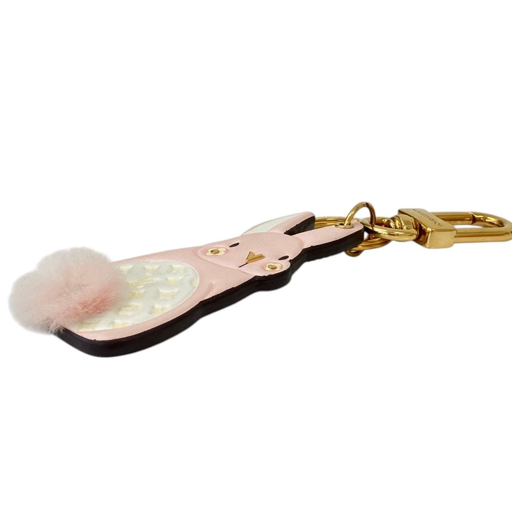 Louis Vuitton Porte Cles LV Bunny Monogram Key Ring Charm Pink Key Holder — view 3