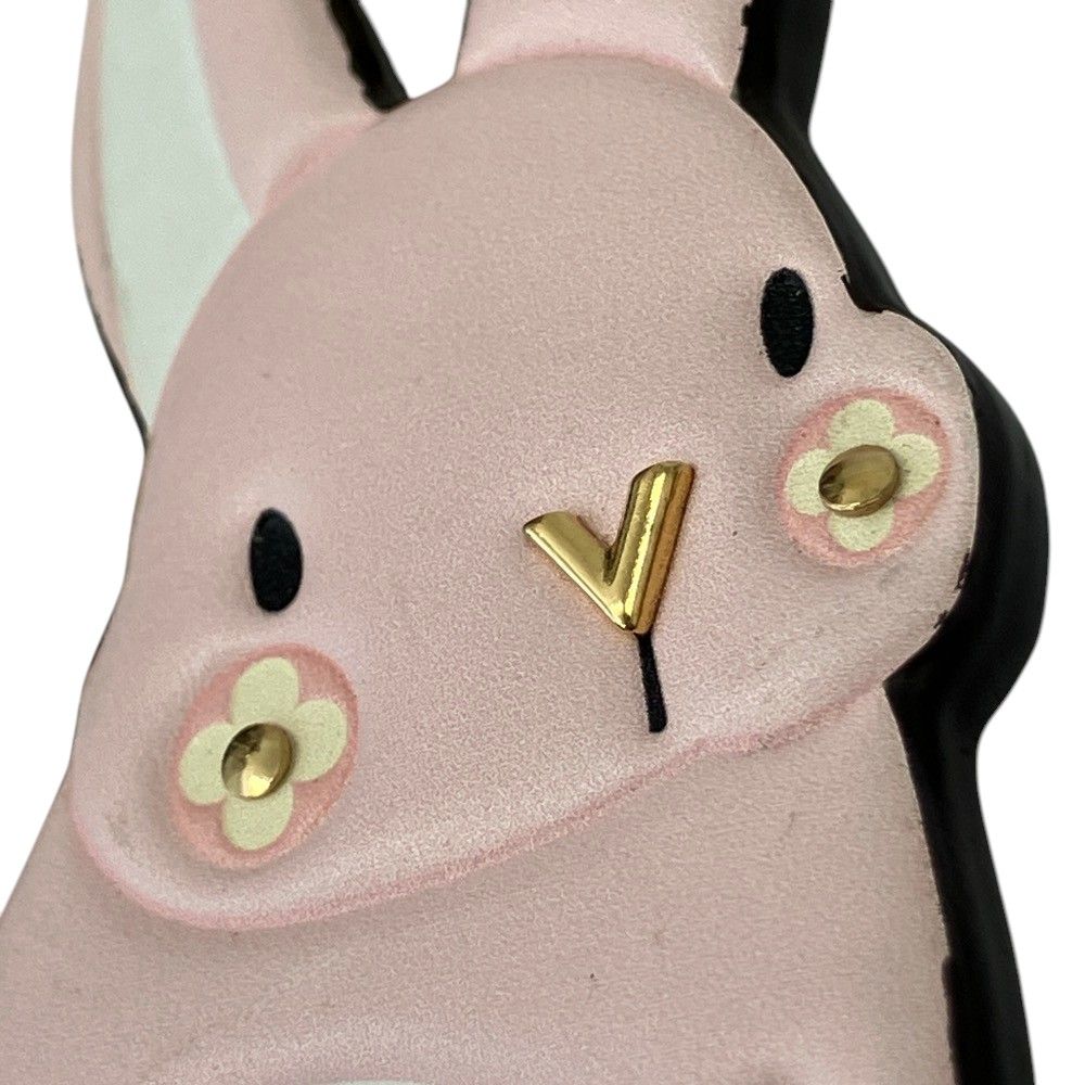 Louis Vuitton Porte Cles LV Bunny Monogram Key Ring Charm Pink Key Holder — view 8