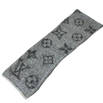Louis Vuitton Monogram Sequin Mohair Knit Scarf Gray Sweater — view 2