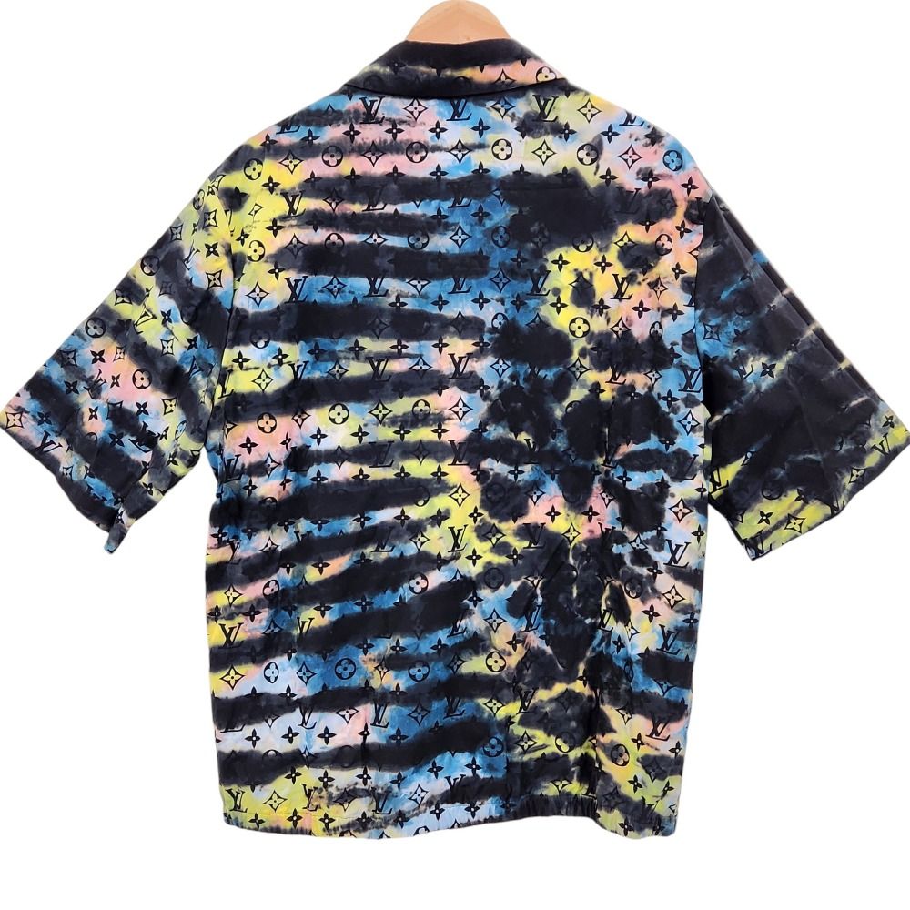 Louis Vuitton Monogram Tie Dye Short Sleeve Shirt Blue Multicolor Spring L — view 2