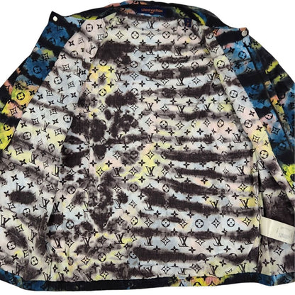 Louis Vuitton Monogram Tie Dye Short Sleeve Shirt Blue Multicolor Spring L — view 4