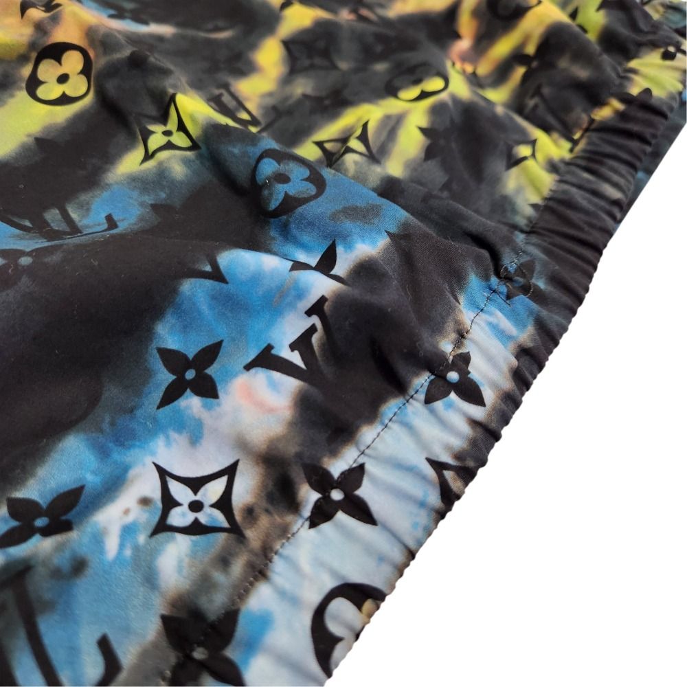 Louis Vuitton Monogram Tie Dye Short Sleeve Shirt Blue Multicolor Spring L — view 7