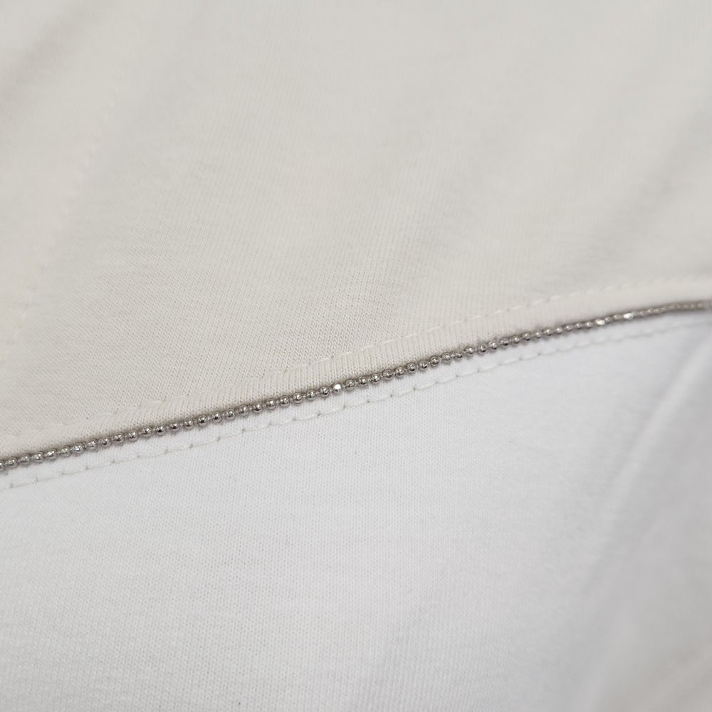 Brunello Cucinelli Monile Decoration Zip Up Jacket White Beige Spring Summer M — view 6